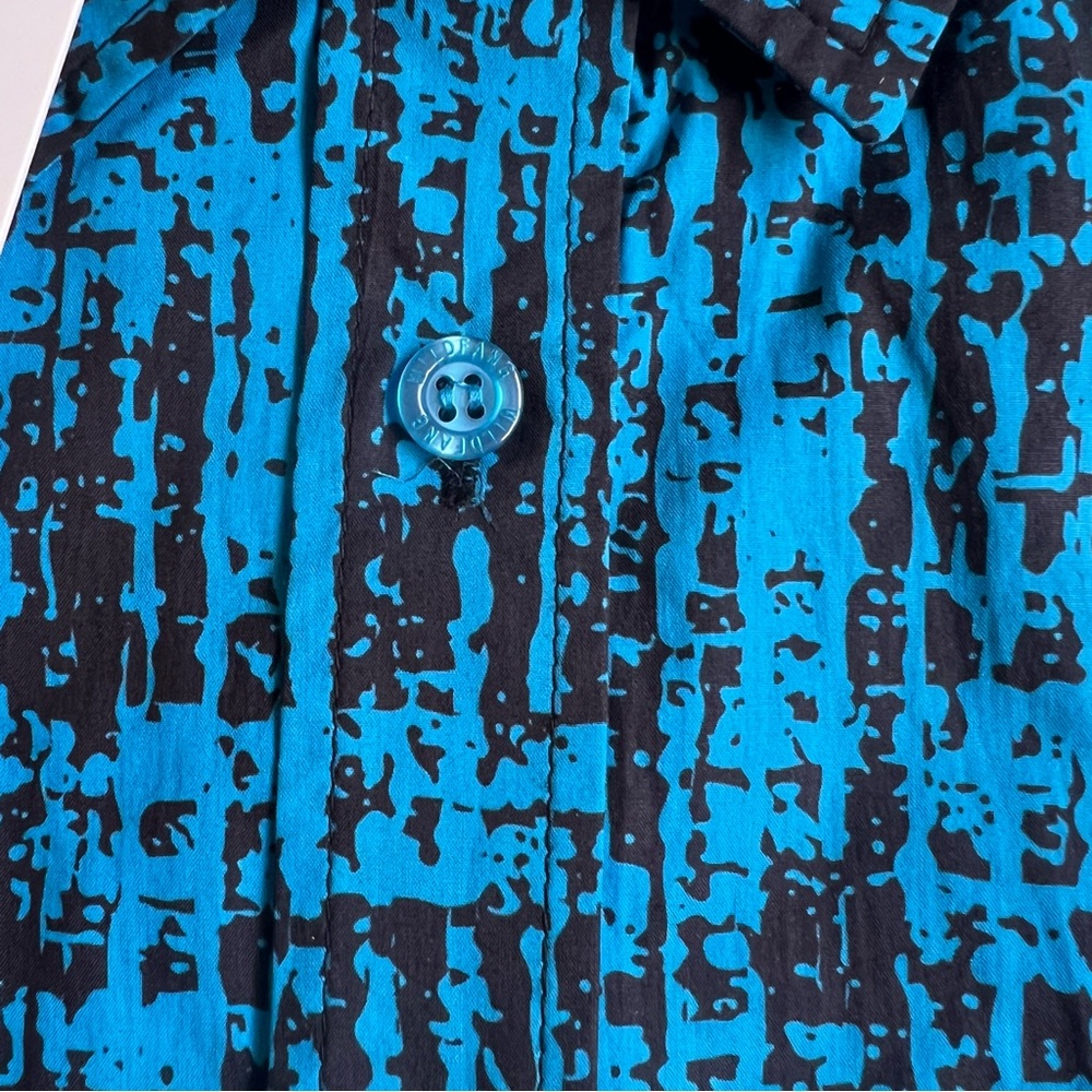 Wildfang The Essential Button Up Shirt Short Sleeves Weaves Blue XS - Picture 9 of 9